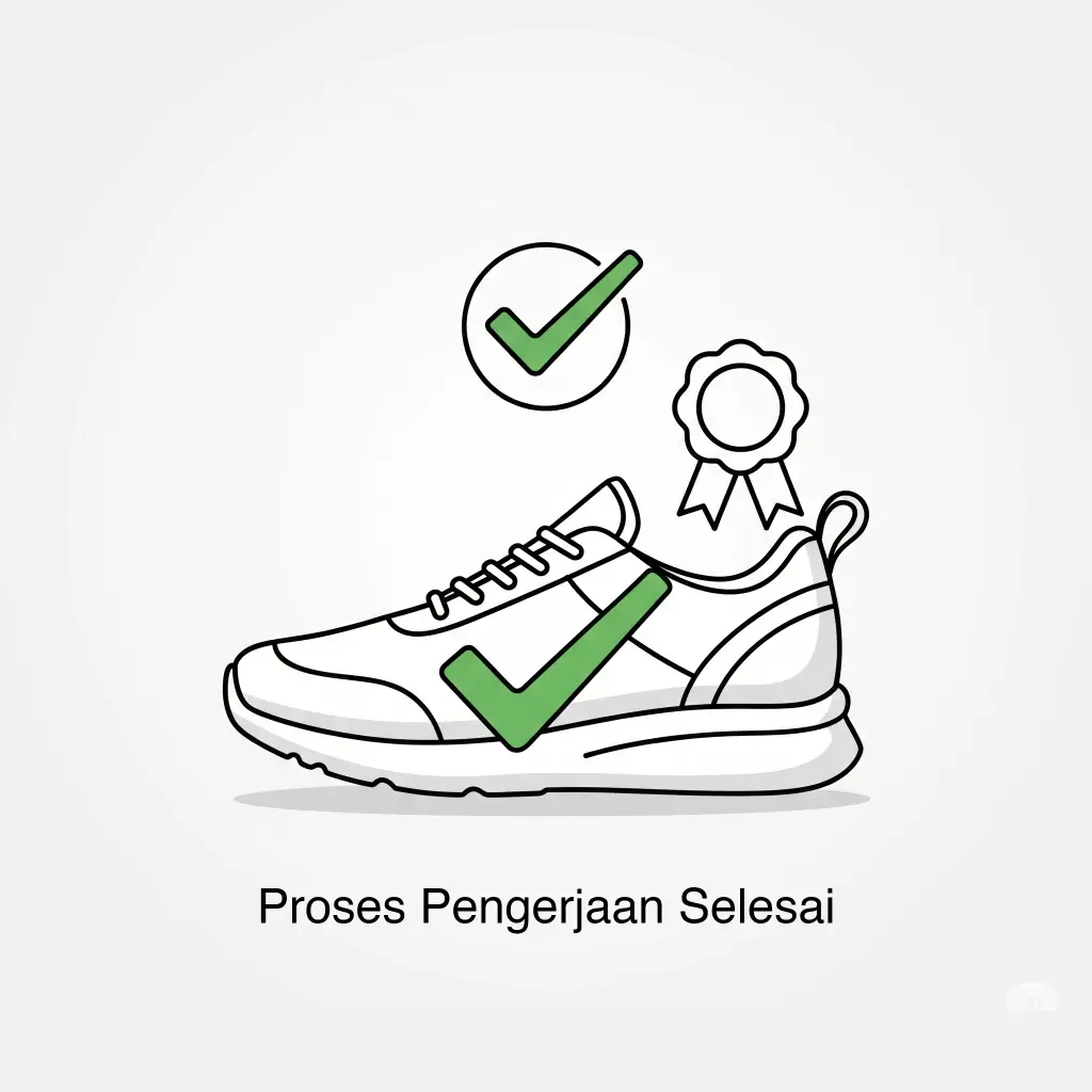 Proses pengerjaan maklon sepatu selesai