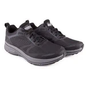 Sepatu sport pria hitam custom buatan pabrik maklon sepatu profesional